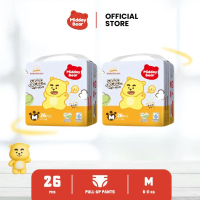 Midday Bear Holiday Popok Celana Bayi Pull-Up Pants Lembut,kering,Tipis M26*2Pack