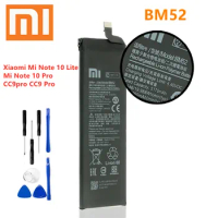 Xiaomi Original Battery BM52 5260mAh Battery For Xiaomi Mi Note 10 Lite / Mi Note 10 Pro / CC9pro CC9 Pro Battery + Free Tools