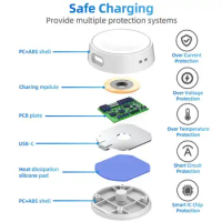 Suitable For Samsung Smartwatch Charging Dock Samsung Galaxy Watch6 5 Wireless Charger Convenient Portable Charger L3Q5