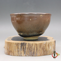 宋建窯兔毫茶盞  建盞品茗茶杯 古董古玩仿古陶瓷器收藏羽墨軒