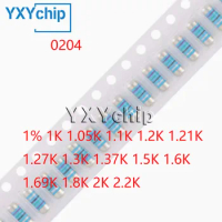 50pcs 0204 1206 Color Ring Smd Metal Film Resistor 1% 1k 1.05k 1.1k 1.2k 1.21k 1.27k 1.3k 1.37k 1.5k 1.6k 1.69k 1.8k 2k 2.2k