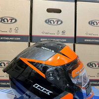HELM INK TERRA 2 MOTIF #3 BLACK ORANGE ORIGINAL L