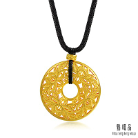 【點睛品】諸佛護念蓮花紋 古法黃金項鍊_計價黃金