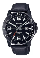 CASIO Casio Analog Leather Dress Watch (MTP-VD01BL-1B)