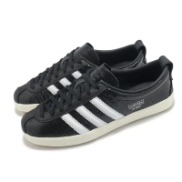 【adidas 愛迪達】休閒鞋 Blanc W 女鞋 黑 白 皮革 復古 愛迪達(JH8040)