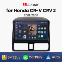 Junsun V1 AI Voice Wireless CarPlay Android Auto Radio For Honda CR-V CRV 2 2001 - 2006 4G Car Multimedia GPS 2din autoradio