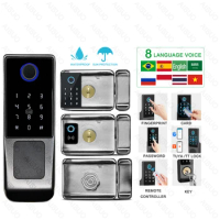 TUYA Waterproof WIFI Electric Digital Fingerprint Door Lock TT Lock Remote Unlock Cerradura Inteligente Digital Tuay Smart Lock