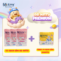 [ Tặng 01 BỊCH BỈM CÙNG LOẠI BB KITTY ] Combo 03 BỊCH BỈM BB KITTY PREMIUM mềm mịn thấm hút cho bé D