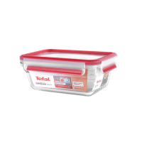 【Tefal 特福】新一代無縫膠圈密封防漏耐熱玻璃保鮮盒/便當盒850ML(膠條免拆洗)
