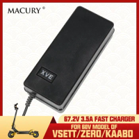 XVE GX16 3-Pin 67.2V 3.5A Fast Charger for 60V ZERO 10X VSETT 10+ KAABO Wolf Warrior Mantis INOKIM OXO OX Electric Scooter Quick