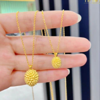 new arrival 999 real gold pendants 24 k pure gold jewelry durian pendant fine gold jewelry for women