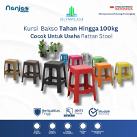 [Garansi Kokoh Anti Pecah] Olymplast Kursi Bangku Bakso Baso Plastik Rotan Anyaman Rattan Stool