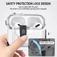 Automatic switch safety lock case compatible with AirPods Pro 2nd Generation 1st generation case AirPods 3 Protective Case