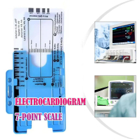 ส่งจากไทย！ecg 7 step ruler ไม้บรรทัดวัด เครื่องมือวัดสำหรับecg 7 step ruler คาลิปเปอร์ มีกล่องจัดเก็
