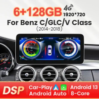 Android 13 Wireless Wireless Carplay Auto For Mercedes Benz V W447 GLC X253 C Class W205 C180 4G+WiFi GPS Navigation Car Radio