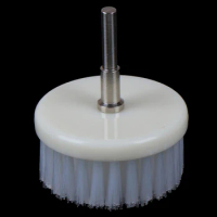 60mm White Soft Drill Power Brush Head Plastic Drill Powered Cleaning Brush Head For Cleaning Car Carpet Bath Fabric Sofa