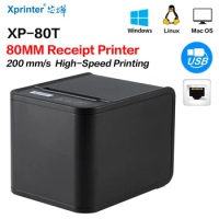 Receipt Printer 80mm Hand printer 80T USB/USB+Lan port printer With Auto Cutter POS Printer Kitchen Printer