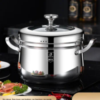 316 stainless steel steamer, household rice steaming pot, rice steaming pot, separated water steaming pot