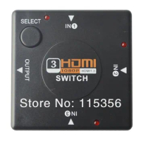 free shipping 3-port HDMI selector, HDMI switch 3 in 1 out, 3 ports HDMI switch 1.3 version