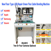 New Floor Type LCD Repair Green Flex Cable Bonding Machine EN-501C Two Or Four Cameras Optional Constant Heating Mobile Phone