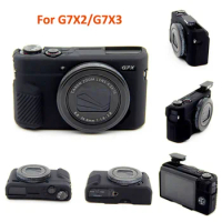 Silicone Camera Cover for Canon G7X Mark II/ G7X Mark III Soft Protective Case Skin for G7X2/ G7X3 G7XII/ G7XIII Bag Accessories