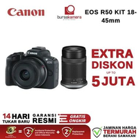 BKP Canon EOS R50 Kamera Mirrorless Kit 18-45mm with 55-210mm EOS R 50 Garansi RESMI