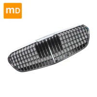 Glossy Black Radiator Grilles For 2023 S-Class W223 Modified Mayba Hertz Hood Car Accessories Bumpers Guard