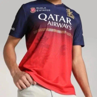Jersi Peminat Rasmi, IPL 2025 Royal Challengers Bangalore, Tee Dewasa, Bernafas dan Cepat Kering, Te