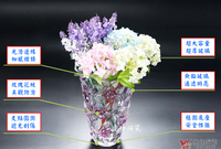 [堯峰陶瓷 ]水晶玻璃玫瑰花瓶|花器 藝術擺飾|居家辦公室擺飾| 大尺寸大容量|限量|附贈精美彩盒