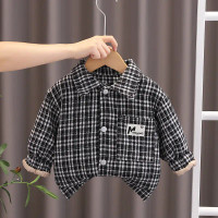 Wuxiaoqi Children's Clothing 2024 Autumn Winter New Style 0-4 Years Old Boys' Plaid Cotton-Padded Ja