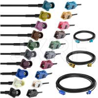 SMB FAKRA Cable A B C D E F G H I K Z Type Male to female pigtail RG174 Extension cable for GPS FM Car Radio Antenna