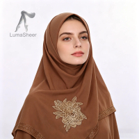 Hijab Chiffon Embroidered Square Scarf Hijab Hijab Breathable and Not Sultry, Hijab Hijab, Hijab Hij