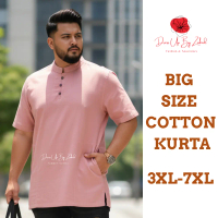 On Sale Big Size Cotton Kurta Short Sleeve for Adult Men Big Size | | Cotton Kurta Shirt (3XL-7XL)