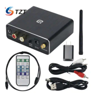 TZT Bluetooth 5.0 Receiver Wireless DAC w/ Remote Controller Connect Speakers Power Amp Enjoy Karaoke