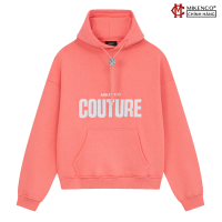 Áo nỉ có mũ unisex MIKENCO Couture Boxy Hoodie Pink