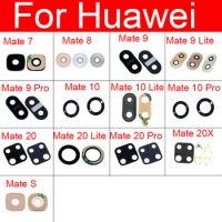 Rear Main Camera Glass Lens For Huawei Mate 9 10 20 Pro Lite Mate 20X Mate 7 8 Mate S Camera Glass Lens+Adhensive Sticker Parts