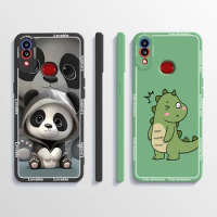 For Samsung Galaxy A10S Case 2019 Cute Panda Pattern Phone Cover Liquid Silicone Coque For Samsung A10S A107F A 10s Case 6.2''