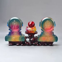 全城熱賣 - 2026年富甲四方聚財陣吉祥物琉璃擺件馬年客廳臥室招財吉祥擺設水琉璃一對配中高低底座+聚寶盆