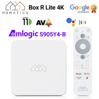 HOMATICS Box R Lite 4K TV Box Androidtv 11Google &amp; Netflix Certified Amlogic S905Y4 2GB 32GB Support Dolby Atmos 4K AV1 H.265