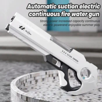 Large Capacity Electric Water Gun Toy Water Absorption Automatic Blaster Guns High Pressure Water Gun Outdoor Pool Toy for Boys