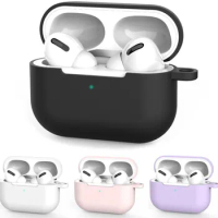 Protective Case With Dust Plug Thin Liquid Silicone Case For Apple Airpods Pro 1st generation Shockproof Earphones Case Cover