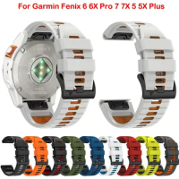 Instinct 2X QuickFit 22 26mm Silicone Watch Band For Garmin Fenix 5 5X 6X 7 7X Pro/Epix Pro/MARQ/Enduro 2 Correa Bracelet Straps