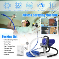 High Pressure Airless Sprayer Electric Paint Spraying Machine Electric Sprayer Paint Spray Gun Painting Tool With Pressure Gauge