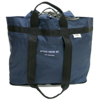 🔥現貨🔥日本2WAY托特包 海軍藍色 可摺疊式束口型保冷袋 露營 郊遊 外帶 外送 買菜族-富士通販