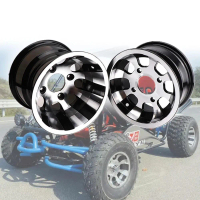 Rim Hab Roda Aluminium, 10 inci, Untuk Kenderaan 4 Roda, ATV, Go Kart, Buggy, Troli Golf, Basikal Em