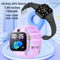 Children Smart Watch 2+32GB GPS Wifi Bluetooth Support Hebrew Heart Rate Tracking SOS Call 4G SIM Phone Watch for Students T8