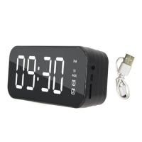 Mirror Surface Alarm Clock Bluetooth Speaker Digital Wireless Alarm Clock Bluetooth Speaker For Mobile Phone Computer