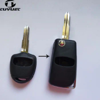 5PCS 2 Buttons Modified Flip Folding Remote Key Shell For Mitsubishi Pajero Car Key Blanks Case Left Blade
