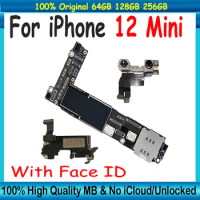 High Quality For IPhone 12 Mini 128gb 256gb Motherboard With Full Chips Face ID Support ios system Update Clean iCloud Plate