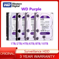 Western Digital WD Purple 8TB 10TB 12TB 14TB 18TB 3.5" SATA III Hard Drive Surveillance HDD Harddisk for CCTV Camera DVR NVR